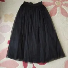 ブラック フレアロングスカート