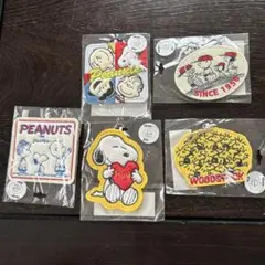 【未開封】スヌーピーワッペンバッジ/チャーリー/キーホルダー5個セット