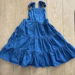 デニムフリルジャンバースカート