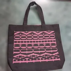 Fauchon ロゴトートバッグ 黒/ピンク★フォーション