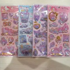 【正規品】キラキラカプセルシール　サンリオ　　シナモ　マイメロ　シャカシャカ