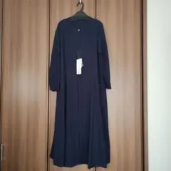 Natural Beauty Basic ネイビー シャツワンピース S/M