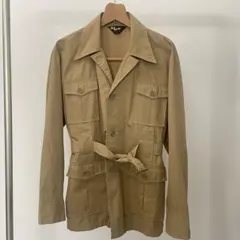 サファリジャケット　ビンテージ　ベージュ　envoy 美品