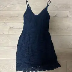 Abercrombie & Fitch レースキャミワンピース ネイビー XSのサムネイル
