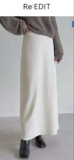 Re：EDIT リブニットナロースカート