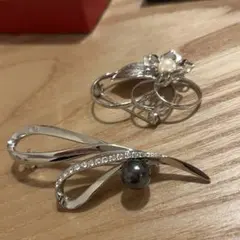 パール風 ブローチ セット フォーマル 美品　冠婚葬祭　上品