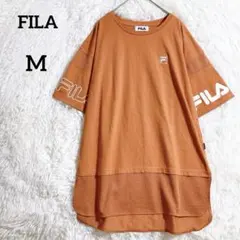 フィラ ロゴプリント メッシュ切替 半袖 Tシャツ ビッグシルエット『M』