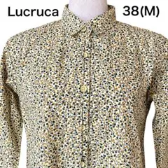 美品　Lucruca ルクルカ 小花柄 ボタニカルシャツ イエロー 38 総柄