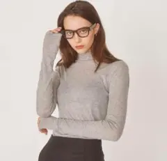 SeaRoomLynn / TieリボンエアリーFit タートルトップス　グレー