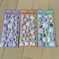 おばけもちぷにデコシール　3枚セット
