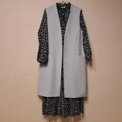 レディースジレ　グレー