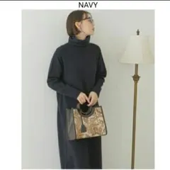 14,850円ハミルトンラムズウールタートルニットワンピースF by ROSSO