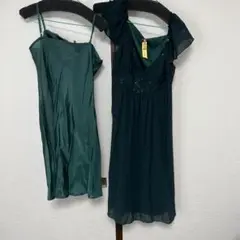 ダークグリーン パーティードレス 2点セット　サイズ40