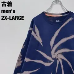 古着 フルーツオブザルーム スウェット タイダイ ビッグサイズ ネイビー2XL