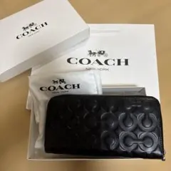 COACH ブラックレザー 長財布