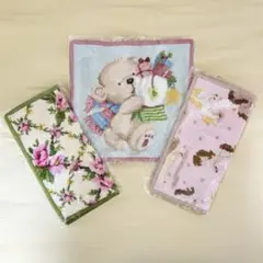 FEILER フェイラー シェニール織 タオルハンカチ 3枚セット