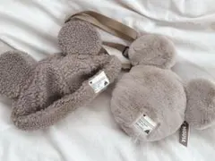 【美品セット】ボアキャップ・ミッキーショルダーバッグ ディズニー ポシェット