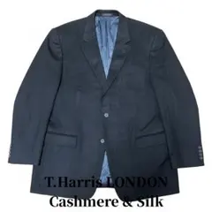 【最高級】T. Harris カシミヤ シルク混 テーラードジャケット 44R