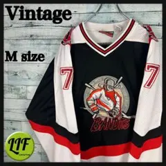 ヴィンテージ 刺繍チームロゴ ホッケーシャツ M 5699