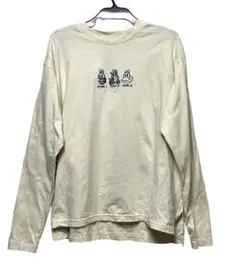 うさぎの進化刺繍ロングスリーブTシャツ