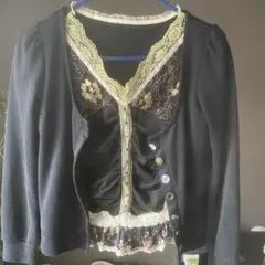 【お得❗️】ブラックデザイン トップス 3点セット