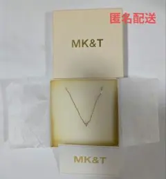 MK＆T クリスタル トライアングル ネックレス ローズゴールド