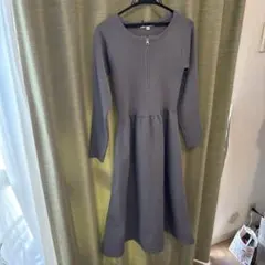 【値下げ・新品未使用】ジッパー付き長袖マタニティワンピース