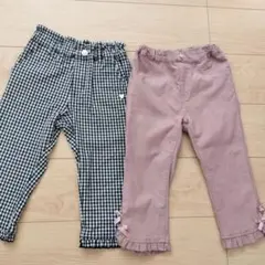 女の子 春夏 アプレレクール anyFAM クロップドパンツセット売り