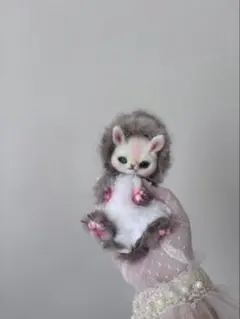 アートドール No.093 猫幻獣 羊毛フェルト - メルカリ