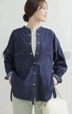 アーバンリサーチドアーズ　デニムバンドカラーシャツ　M