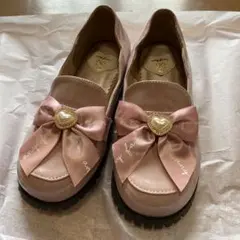 エニィファムキッズ　エナメルリボンシューズ　サイズ21センチ
