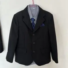 子供用黒ストライプブレザーセット