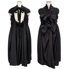 2023ss TAO タオ コムデギャルソン フリル リボンワンピースドレス 黒