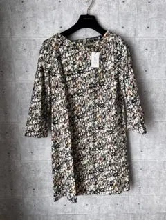 ☆新品【組曲KUMIKYOKU】ジュエリー柄/ビジュー付ワンピース/2/Mサイズ