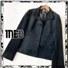 INED イネド スエード調 長袖 ジャケット 日本製 ブラック オフィス M