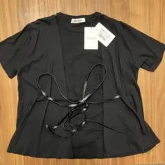 ヴァレンティノ 新品タグ付き レザーリボン付きチュールレースTシャツのサムネイル