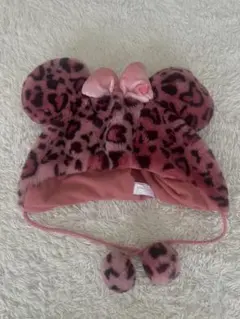 ヒョウ柄 ミニーファンキャップ