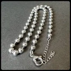 シルバー ボールチェーン ネックレス　シンプル