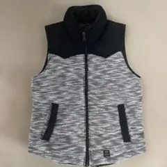 中綿ベスト ダウンベスト グレー ブラック バイカラー Mサイズ