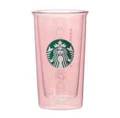 スタバ SAKURA 2025 ダブルウォール 耐熱グラスペールピンク355ml