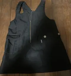 黒 ジャンバースカート ジッパー付き