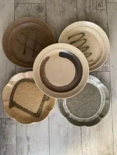 陶器 和食器セット 平皿5枚 丼2個 まとめ売り