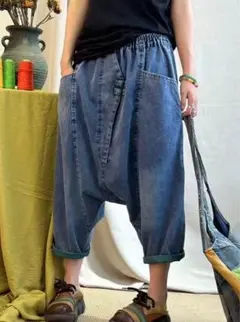 デニム サルエルパンツ