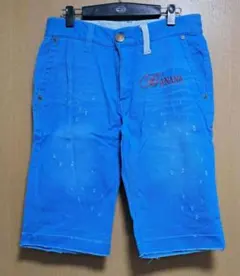 新品 バナナセブン ハーフパンツ Mサイズ ブルーのサムネイル