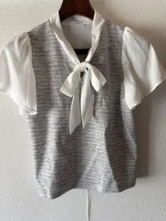 Honeys⭐︎ハニーズ⭐︎GLACIER⭐︎リボン付き半袖トップス M
