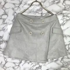 CECIL McBEE　（S）　ラップスカートインパンツ　スカンツ　ライトグレーのサムネイル
