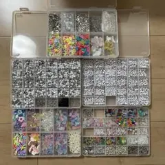 アルファベット　ビーズ　チャーム シルバー　パール　まとめ売り　セット売り