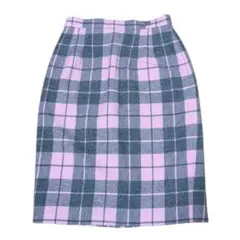 Courrèges クレージュ チェック柄 タイトスカート M 汚れあり
