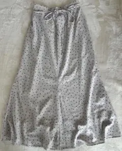 Andemiu 水玉ロングフレアスカート
