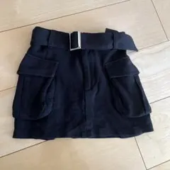 BeBe スカート　ブラック　ベルト付き　120